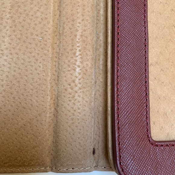 Tory Burch Burgundy Leather Tablet Case - Picture 4 of 5